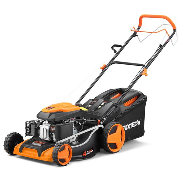 Petrol lawnmower 196cc cutting width 501mm self-propelled - mowing, collecting, mulching, side discharge - FUXTEC RM5196