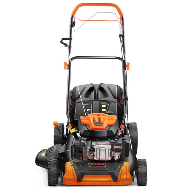 Petrol lawnmower 196cc cutting width 501mm self-propelled - mowing, collecting, mulching, side discharge - FUXTEC RM5196