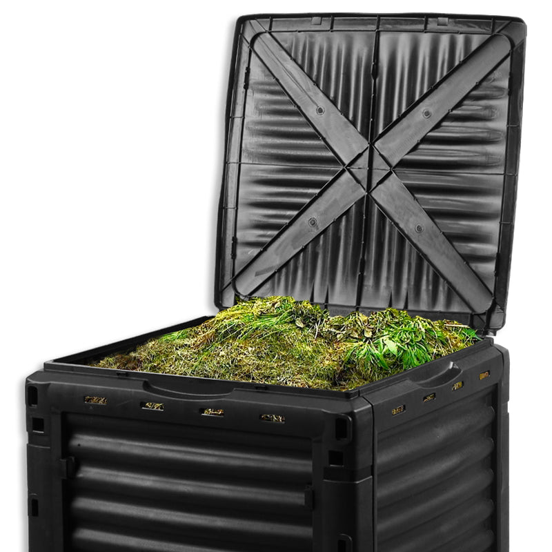 FUXTEC compost bin - 300L - garden composter - quick composter - 82x61x61cm - FX-KOMP300