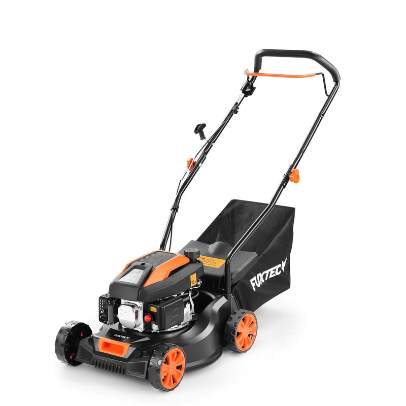 FUXTEC petrol lawnmower - cutting width 41cm - 80cc - push lawnmower - grass collector 45L - FX-RM4180