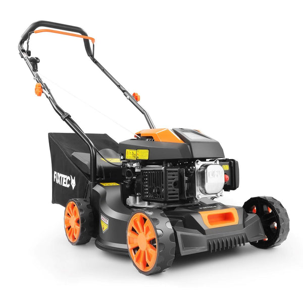 FUXTEC petrol lawnmower - cutting width 41cm - 80cc - push lawnmower - grass collector 45L - FX-RM4180