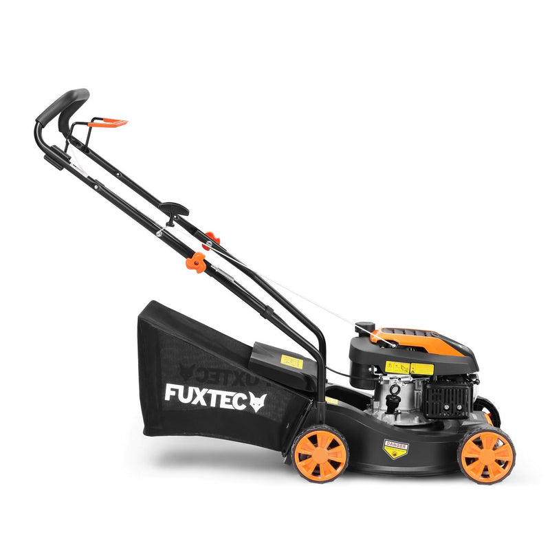 FUXTEC petrol lawnmower - cutting width 41cm - 80cc - push lawnmower - grass collector 45L - FX-RM4180