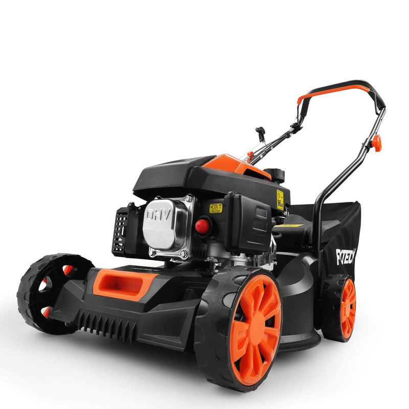 FUXTEC petrol lawnmower - cutting width 41cm - 80cc - push lawnmower - grass collector 45L - FX-RM4180