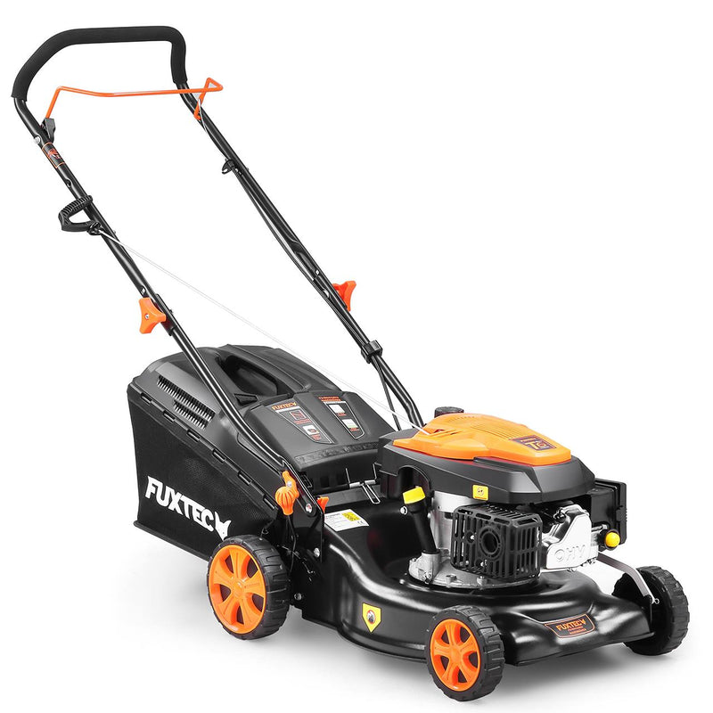 FUXTEC petrol lawnmower - cutting width 43cm - push lawnmower - 40L grass collector - FX-RM4346ECO