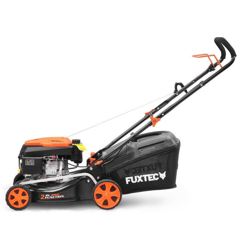 FUXTEC petrol lawnmower - cutting width 43cm - push lawnmower - 40L grass collector - FX-RM4346ECO