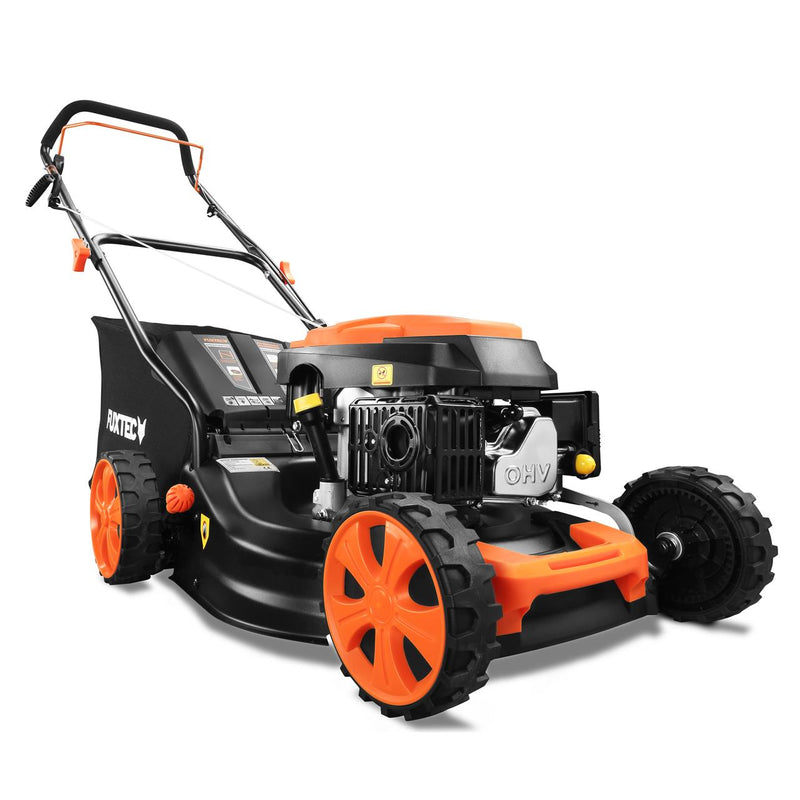 Petrol 146cc push lawnmower 18inch cutting width FUXTEC RM4646ECO