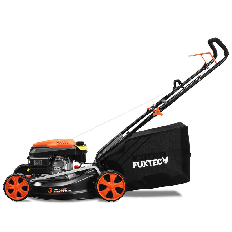 Petrol 146cc push lawnmower 18inch cutting width FUXTEC RM4646ECO