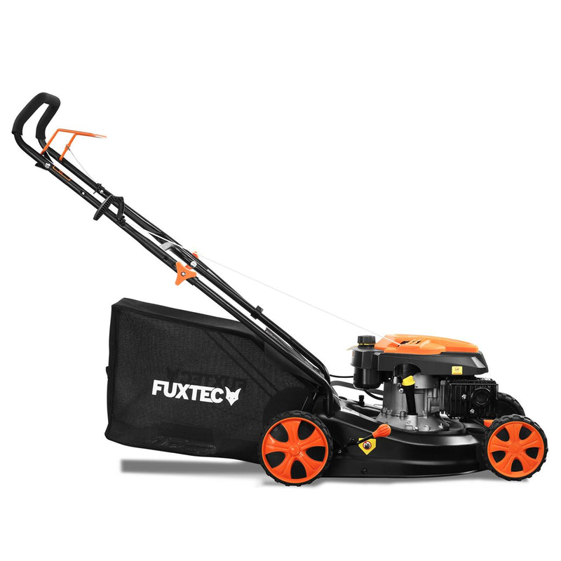 Petrol 146cc push lawnmower 18inch cutting width FUXTEC RM4646ECO